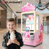 Machine distributrice automatique de crème glacée commerciale à prix de gros pour glaces molles, cornets et coupes, libre-service 24h/24 et 7j/7