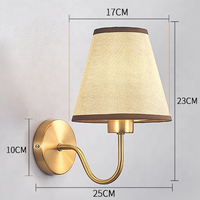 Lampe murale en tissu de luxe style nordique pour chambre, escalier, couloir, balcon, salon, lampe de chevet, lampe murale décorative