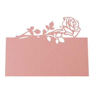 Tarjetas de Lugar Rectangulares Ecológicas con Corte Láser en Varios Colores, para Bodas, Día de la Madre, Fiestas, Recuerdos - Product Image 1