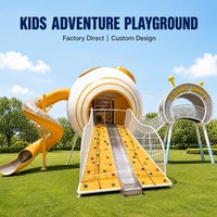 Équipement de terrain de jeux commercial certifié CE : Pod spatial, toboggan spiralé, rampe d'escalade et pont pour ensemble de terrain de jeux de centre commercial