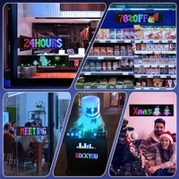 Luz Led Flexible para Ventana de Coche con Pantalla DIY, Animación Personalizada RGB Programable, Lámpara de Ojo de Ángel y Demonio para Publicidad de Logo en Camión