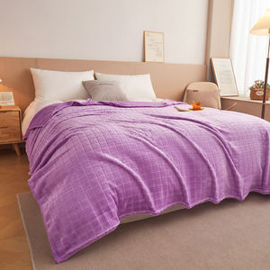 Good Quality Cozy Muslin Blanket Soft Lavender <strong>Quilted</strong> <strong>Throw</strong> for <strong>Bed</strong> - Product Image 4
