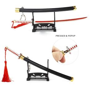 2026 diseño Popular aleación Anime Demon Slayers <span class=keywords><strong>Tsuyuri</strong></span> <span class=keywords><strong>Kanao</strong></span> Katana espada modelo prensa Auto expulsión llavero para <span class=keywords><strong>Cosplay</strong></span> - Product Image 1