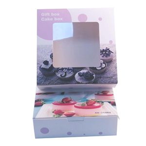 Food Grade High Quality Customize Color Donut Cookie Cardboard Apckaging Box With Clear Window