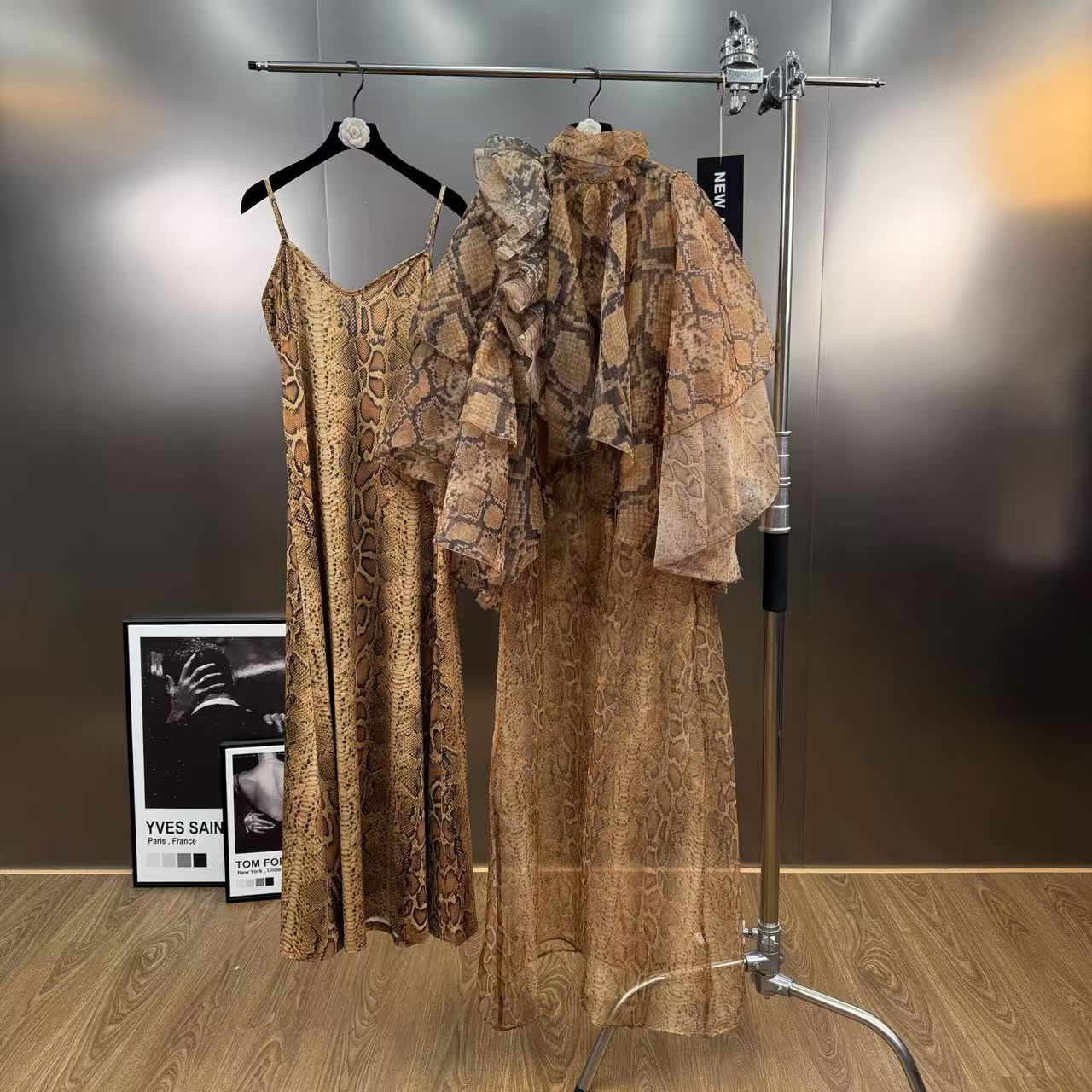 elegant gold and black dress