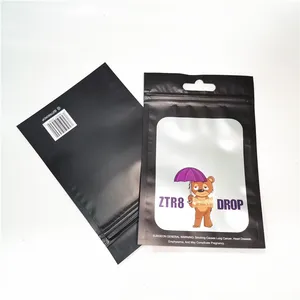 Front Clear White Zipper Lock Resealable Plastic Bags Hanging Hole for Zip  Phone Case Lock Package