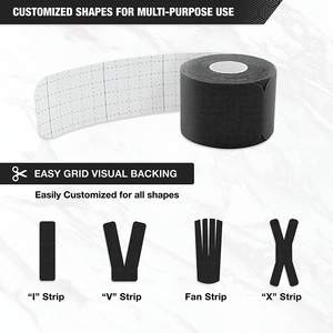 Bande de kinésiologie en coton, élastique, imperméable, pré-coupé (2x10 "), pour sport athlétique, soulagement de la douleur musculaire, nouvelle collection - Product Image 4