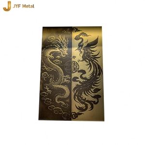 Placa de Acero Inoxidable M200 con Grabado por Chorro de Arena, Estándar JIS 201/304, Espesor de 0.5-0.8 mm, Decoración de Paredes/Techos, Plegado y Soldadura - Product Image 3