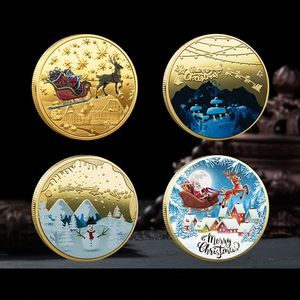 Monete Commemorative <span class=keywords><strong>di</strong></span> Babbo <span class=keywords><strong>Natale</strong></span> all'Ingrosso, Souvenir Placcati Oro e Argento, Regalo <span class=keywords><strong>di</strong></span> <span class=keywords><strong>Natale</strong></span> per Bambini - Product Image 2