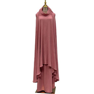 Kimono Elegante in Chiffon con 3 Bottoni per <span class=keywords><strong>Donne</strong></span> Musulmane, Abito a 3 Strati in Chiffon Aperto, Vendita all'Ingrosso Sharut Dubai Turchia Oman - Product Image 6