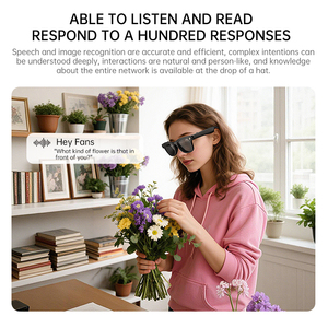 Lunettes Intelligentes IA JM93 avec Caméra Photo/Vidéo, Appel Bluetooth, Traduction Wi-Fi, Commande Vocale, <span class=keywords><strong>Enregistrement</strong></span> <span class=keywords><strong>Audio</strong></span> et Fonction Lunettes de Soleil - Product Image 5