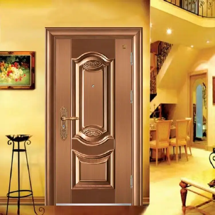 security Zinc alloy door Villa kitchen simulation copper nonstandard door