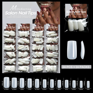 Nouveau produit : Patchs à ongles en ABS en forme de demi-lune, feuilles d'extension d'ongles à presser style français, 20 paquets/capsules, idéal pour les salons de manucure - Product Image 4