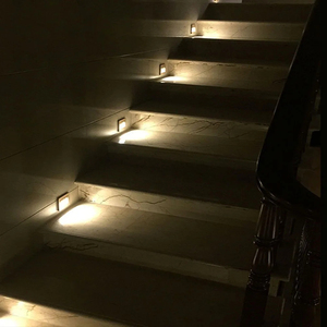 Jpungsun cầu thang đèn tường khách sạn hành lang góc thông minh cảm biến chuyển động nhúng vuông IP20 dẫn bước đèn trong nhà - Product Image 2