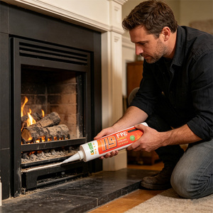 Mastic silicone, Scellant pour fenêtres, Mastic silicone ignifuge à base d'acrylique 119, Adhésif d'étanchéité intérieur et extérieur résistant aux intempéries - Product Image 4