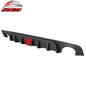 ลิ้นกันชนหลังสำหรับ Infiniti Q50 2018-2024 สีดำด้าน ไฟเบรก LED ดิฟฟิวเซอร์ PP อุปกรณ์ตกแต่งรถยนต์ - Product Image 3