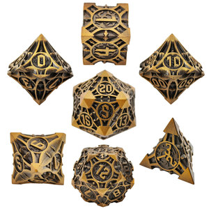 <span class=keywords><strong>DND</strong></span> Hersteller Maßgefertigte D20 RPG-Spielzubehör Dungeons & Dragons Polyedrische Metallwürfel-Set Scharfkantige Zinklegierung - Product Image 6