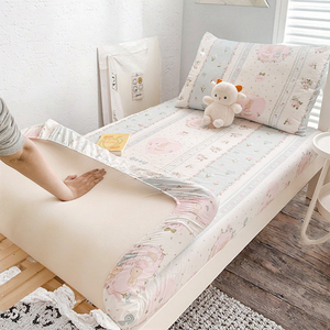 Tùy chỉnh đôi <span class=keywords><strong>XL</strong></span> được trang bị tấm 1 gối 100% cotton dễ thương in thiết kế đơn giản dệt kỹ thuật cho nữ hoàng kích thước giường bé nôi - Product Image 3