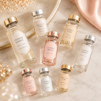 Étiquettes personnalisées imperméables pour petits flacons de sérum cosmétique, autocollants pour bouteilles de peptides, emballage d'échantillons de beauté, impression OEM