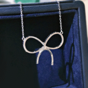 Collana con Ciondolo a Fiocco Stile Foresta per Donne, Elegante Catena da Collo per Ragazze, Gioielli alla Moda - Product Image 3
