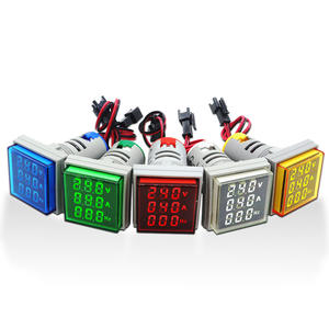 رقمي 22: 3In1 فولت 0-100 أمبير 0-99 هرتز فولتميتر مقياس التيار الكهربائي هيرتز الجهد مصباح مؤشر LED - Product Image 1