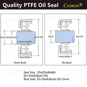 Joint d'étanchéité à l'huile en PTFE Ceimin TSL/CDL/SML 45*62*8 avec boîtier en acier inoxydable, simple ou double lèvre, pièces de rechange pour compresseur d'air à vis - Product Image 6
