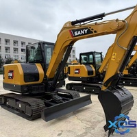 Mini-excavatrice sur chenilles SANY SY60 C, nouvelle marque chinoise réputée, 6 tonnes, moteur Isuzu, boîte de vitesses, livraison mondiale