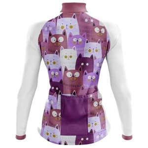 Maillot de cyclisme à manches longues, léger, respirant, coupe-vent, séchage rapide, fermeture éclair intégrale, nouveau style, design gratuit, pour le cyclisme sur route classique - Product Image 4