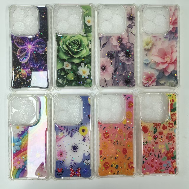 2026 New Design Four Corner Anti Fall Heart-shaped Mirror Phone case Suitable for TECNO POP 20 SPARK GO 3