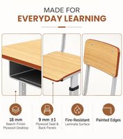 Ensemble de bureau et chaise pour enfants, moderne, en métal, réglable et confortable, pour l'éducation préscolaire et maternelle