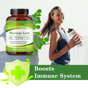 Capsules de feuilles de Moringa de haute qualité avec extrait de Moringa 20:1, favorisent la digestion, l'immunité, l'énergie, la clarté mentale et sont antioxydantes - Product Image 3