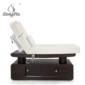 Thiết kế ban đầu hiện đại Thẩm mỹ viện đồ nội thất màu hồng vàng mặt <span class=keywords><strong>Spa</strong></span> giường 4 động cơ điện <span class=keywords><strong>Massage</strong></span> Bàn Giường - Product Image 5