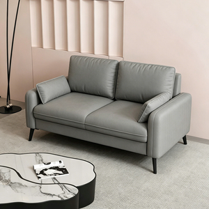 Canapé compact 2 places <span class=keywords><strong>en</strong></span> <span class=keywords><strong>cuir</strong></span> résistant aux griffures de chat avec accoudoirs, mini canapé double pour <span class=keywords><strong>salon</strong></span> - Product Image 3