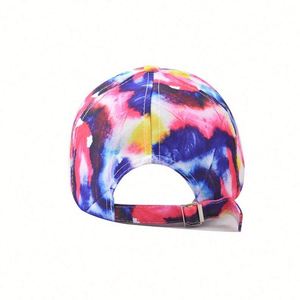 Casquette de sport personnalisée avec logo pour filles, nouvelle casquette de baseball tie-dye multicolore à motif léopard, élégante pour l'extérieur et les occasions formelles - Product Image 4