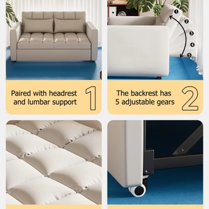 Canapé-lit <span class=keywords><strong>futon</strong></span> en gros, convertible, confortable, chambre à coucher, salon, lit de jour, fauteuil en velours, canapé-lit pliable, deux places - Product Image 6