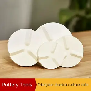 Ceramic Kiln Gasket Triangular Alumina Cake Flow Proof Glaze Sticking Plate High Temperature Resistance Electric Kiln Gasket