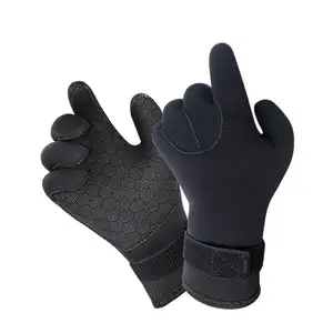 3MM inverno impermeabile pesca subacquea Surf Surf sport Dive Diving nero Open Palm muta guanti in Neoprene