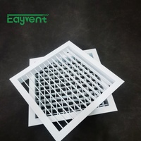 Diffuseur d'air à double couche en aluminium avec volets réglables, sortie d'air de plafond HVAC avec amortisseur et filtre, certifié CE