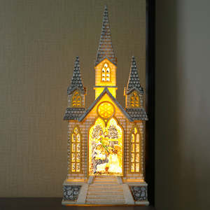 Lanterne d'eau <span class=keywords><strong>de</strong></span> <span class=keywords><strong>Noël</strong></span> <span class=keywords><strong>de</strong></span> style populaire philippin Boule à neige <span class=keywords><strong>de</strong></span> l'église vue intérieure 3D - Product Image 2