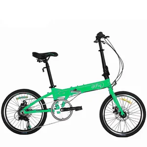 Adult 20'' folding bicycle,Chinese yellow color folding bike ,folding bike with disc-Brake