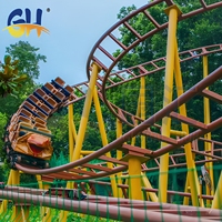 Grande structure de jeux extérieure commerciale en acier pour adultes, équipement d'amusement, montagnes russes familiales de 402 m à vendre