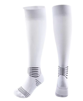 Chaussettes de compression personnalisées en polyester et nylon pour football, soccer, escrime, avec logo personnalisé, au-dessus du genou