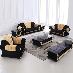 Stile islamico Soggiorno Mobili di Lusso Commercio All'ingrosso divano set mobili soggiorno divano In Tessuto/divano In Pelle