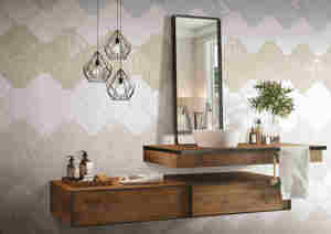 Carrelage mural intérieur antidérapant en porcelaine de style japonais, forme lanterne, finition mate, épaisseur 9 mm, motif mosaïque <span class=keywords><strong>Kitkat</strong></span>, texture fleurs et plantes - Product Image 4