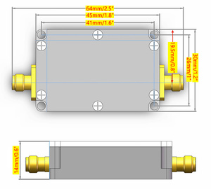 WYDZ-LAN-10M-6GHz 40DB เครื่องขยายสัญญาณบรอดแบนด์แบบได้กำลังขยายสูง โมดูลเครื่องขยายสัญญาณ RF บรอดแบนด์ที่มีความเรียบเนียนสูง - Product Image 6