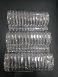 Plateau <span class=keywords><strong>de</strong></span> service à 3 compartiments <span class=keywords><strong>de</strong></span> style buffet, utilisation commerciale, <span class=keywords><strong>plat</strong></span> transparent <span class=keywords><strong>pour</strong></span> bar à salades, condiments et accompagnements, facile à nettoyer et à empiler - Product Image 2