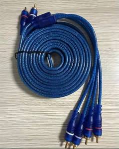 สาย RCA แบบ 2RCA ถึง 4RCA ชุบทอง ตัวผู้-ตัวผู้ พร้อมปลอกหุ้ม PVC เหมาะสำหรับระบบลำโพงเครื่องขยายเสียงในรถยนต์ HDTV - Product Image 4