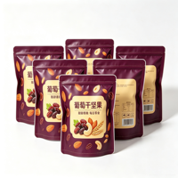 Sachet Doypack Personnalisé Imprimé avec Fermeture Éclair, Emballage Alimentaire en Plastique de Qualité Alimentaire pour Noix, Raisins et Fruits Séchés