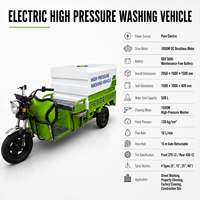 Mesin Pembersih Jalan Bertenaga Listrik, Tricycle, Pengisi Daya Pintar, Tekanan Tinggi 500L 68V 1500W, untuk Pembersihan Jalan Sepanjang Hari