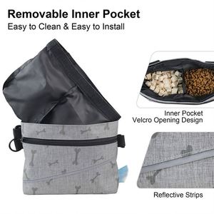 Easy Carrying Outdoor Pet <b>Dog</b> <b>Treat</b> <b>Training</b> Pouch Waste <b>Bag</b> with Poop <b>Bag</b> Dispenser, Removable Inner Pocket and Shoulder Strap - Product Image 6